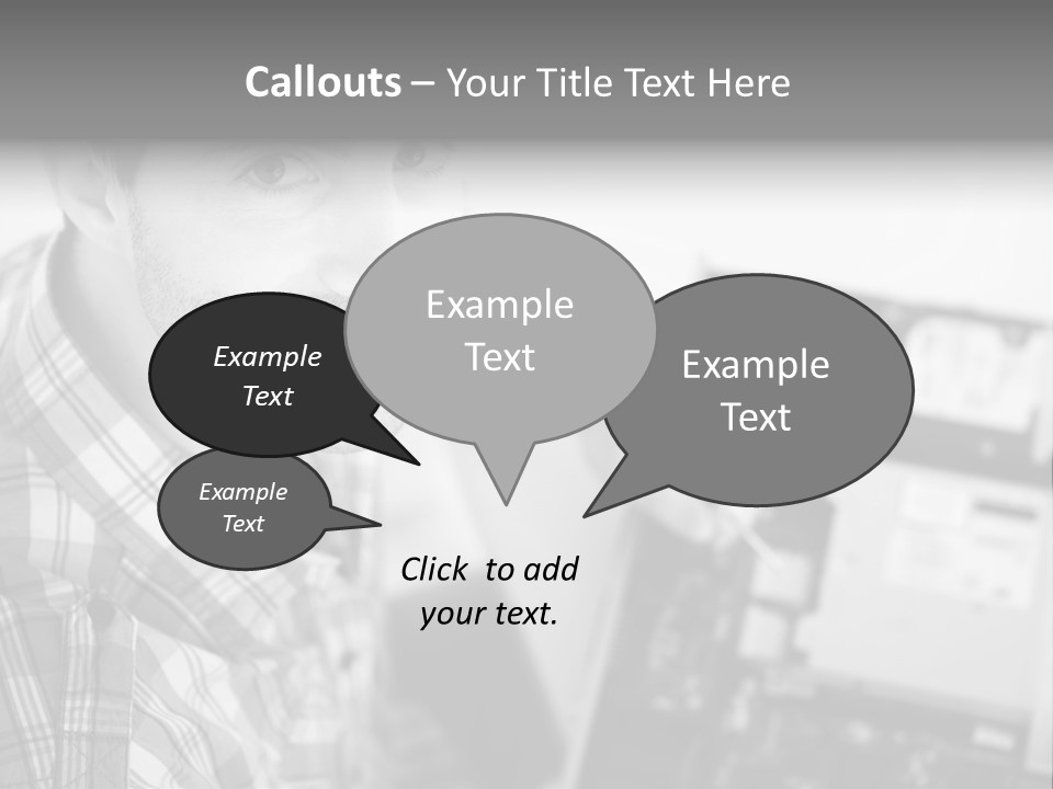 A Man Is Holding A Laptop Computer In His Hands PowerPoint Template