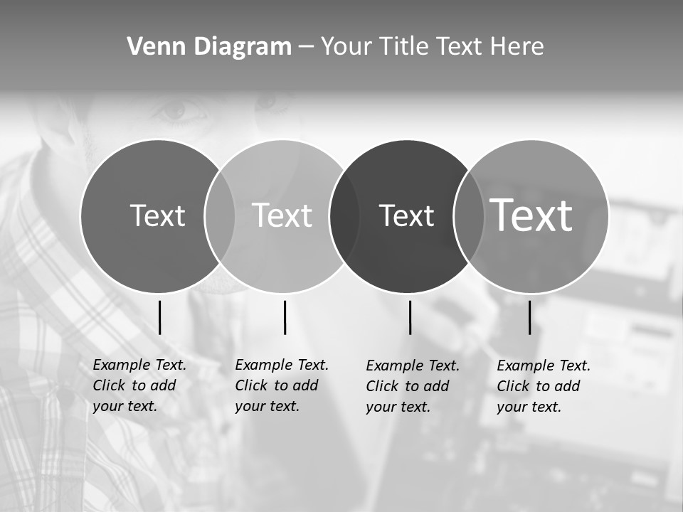 A Man Is Holding A Laptop Computer In His Hands PowerPoint Template