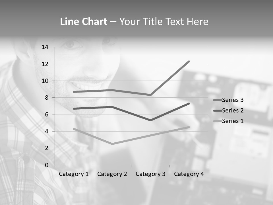 A Man Is Holding A Laptop Computer In His Hands PowerPoint Template