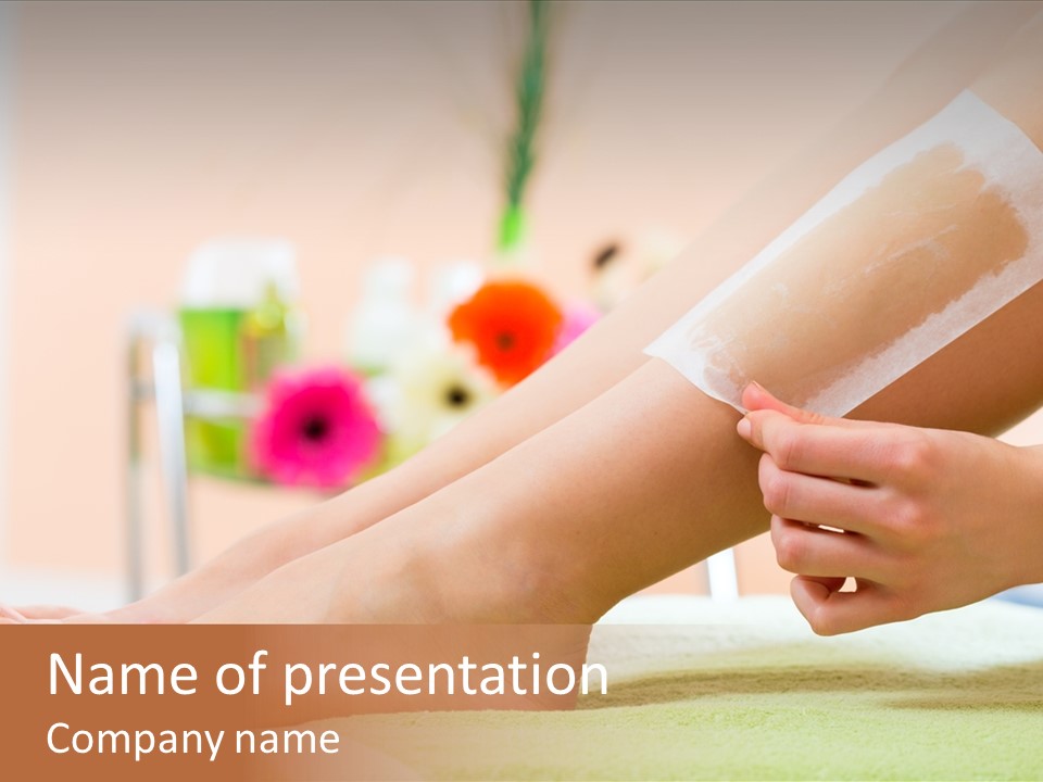 Cosmetics Studio Leg PowerPoint Template