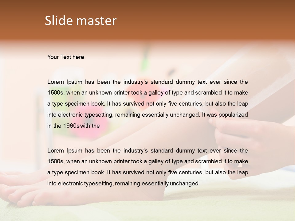 Cosmetics Studio Leg PowerPoint Template