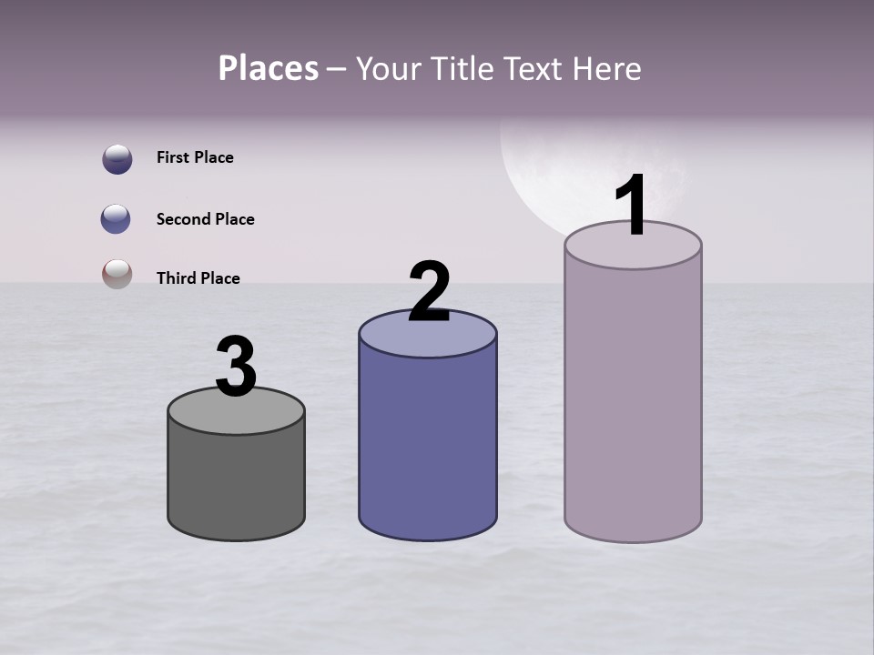 Dark Moonlight Ocean PowerPoint Template