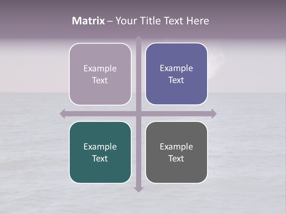 Dark Moonlight Ocean PowerPoint Template