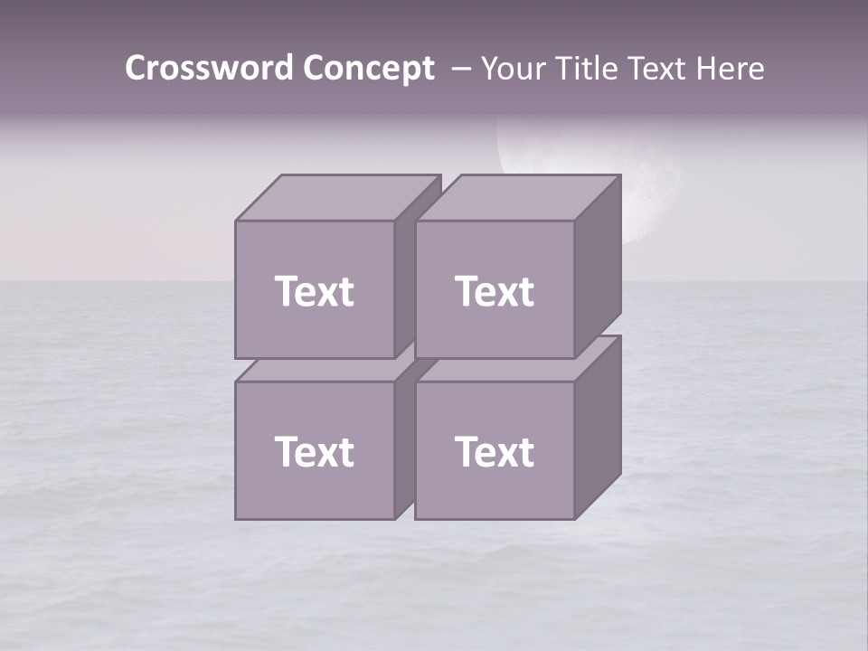 Dark Moonlight Ocean PowerPoint Template