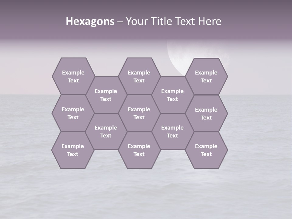 Dark Moonlight Ocean PowerPoint Template