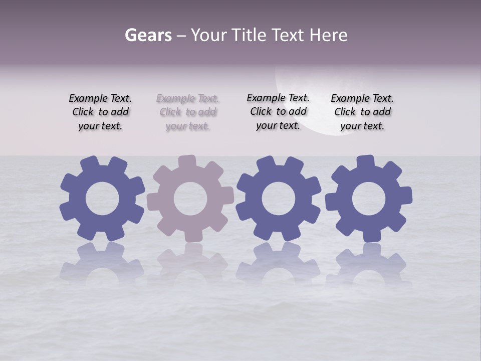 Dark Moonlight Ocean PowerPoint Template