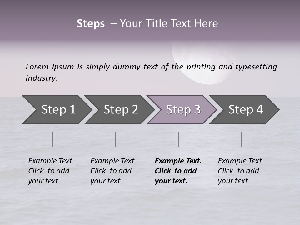 Dark Moonlight Ocean PowerPoint Template