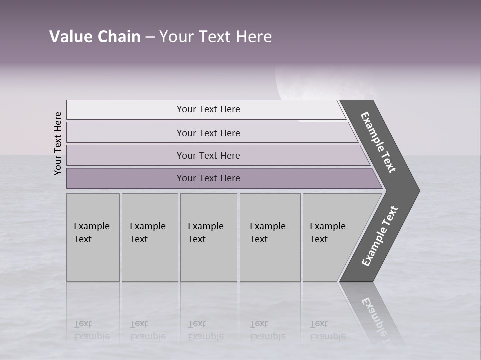 Dark Moonlight Ocean PowerPoint Template