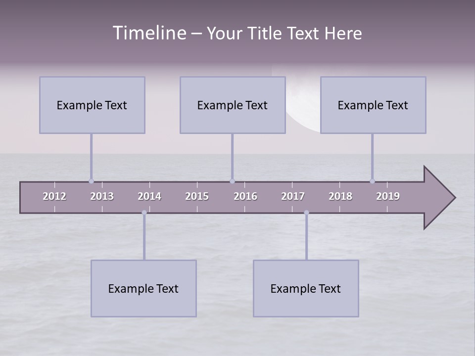 Dark Moonlight Ocean PowerPoint Template