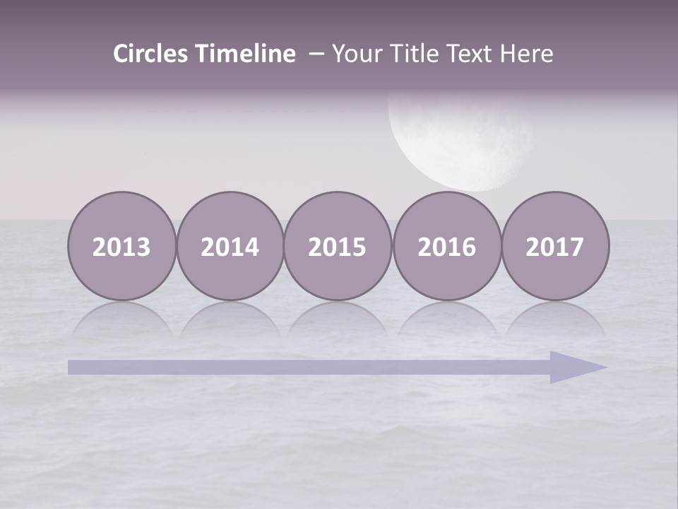 Dark Moonlight Ocean PowerPoint Template