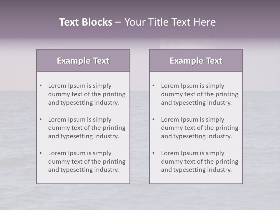 Dark Moonlight Ocean PowerPoint Template