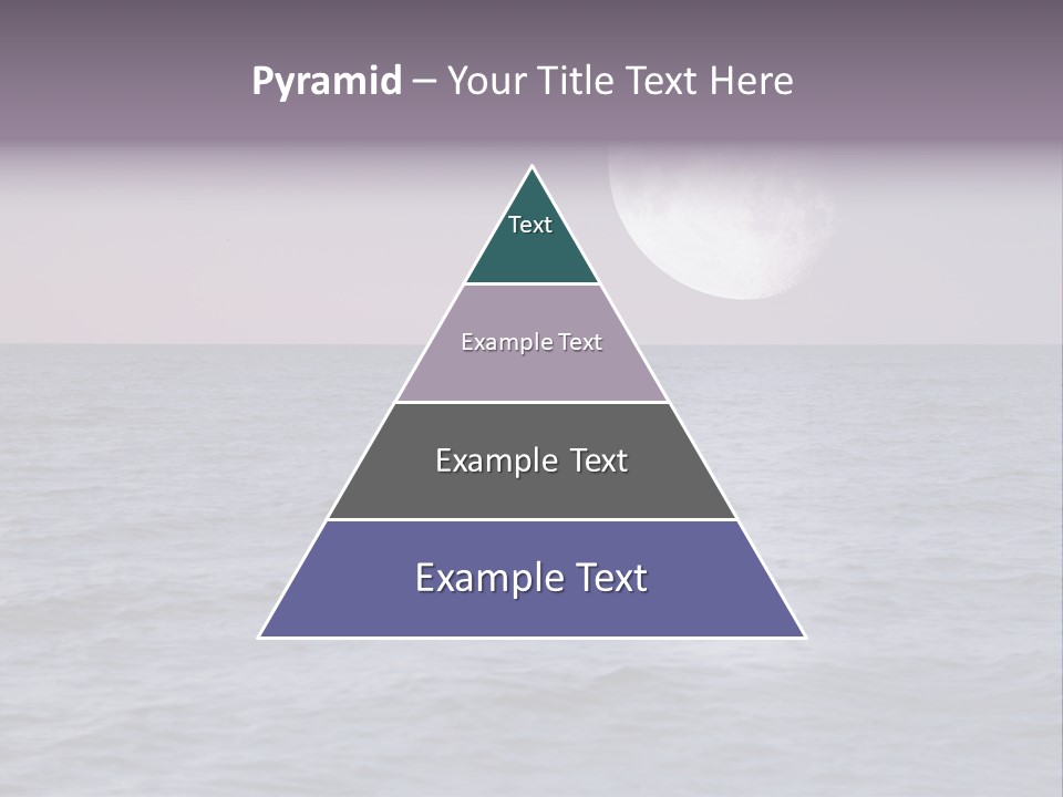 Dark Moonlight Ocean PowerPoint Template