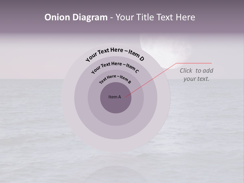 Dark Moonlight Ocean PowerPoint Template