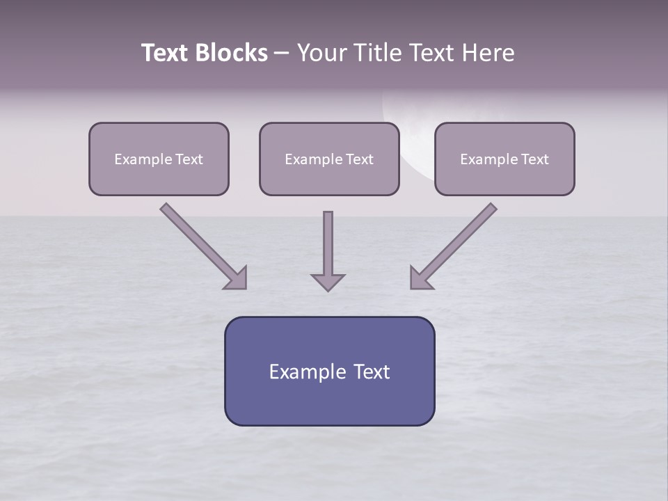 Dark Moonlight Ocean PowerPoint Template