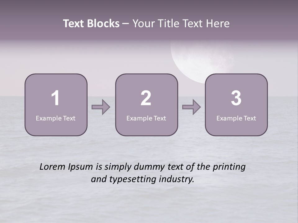 Dark Moonlight Ocean PowerPoint Template