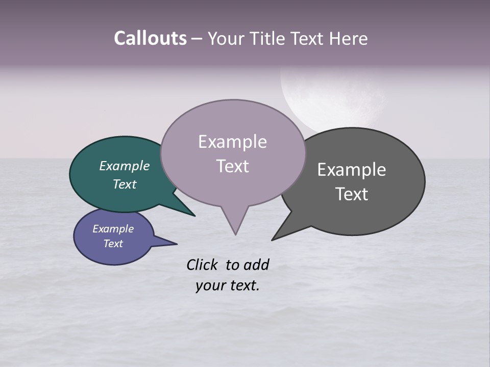 Dark Moonlight Ocean PowerPoint Template