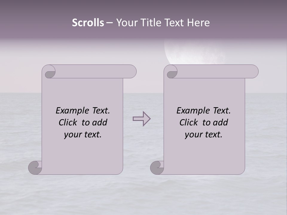 Dark Moonlight Ocean PowerPoint Template