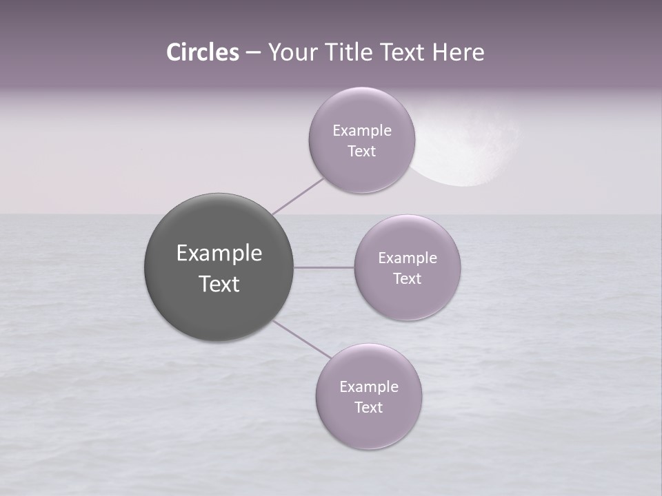 Dark Moonlight Ocean PowerPoint Template