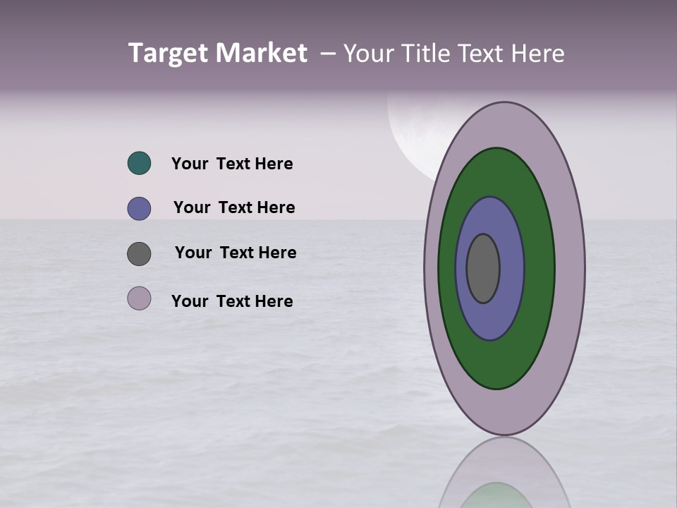 Dark Moonlight Ocean PowerPoint Template