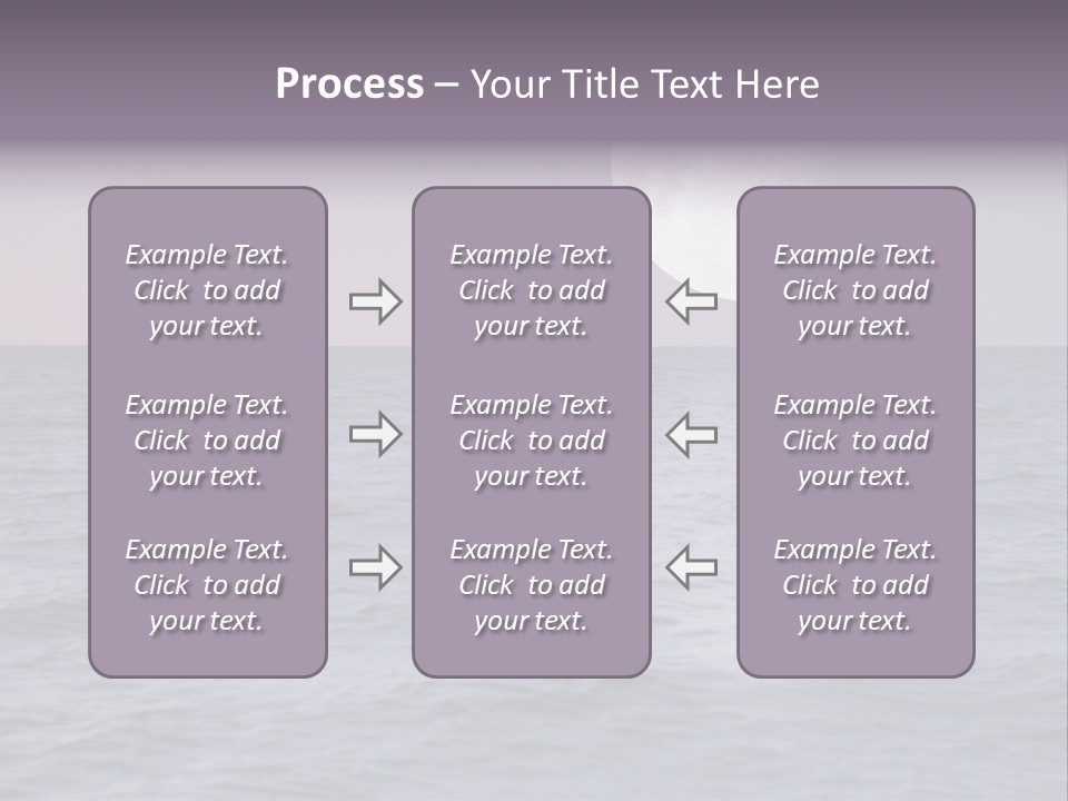 Dark Moonlight Ocean PowerPoint Template