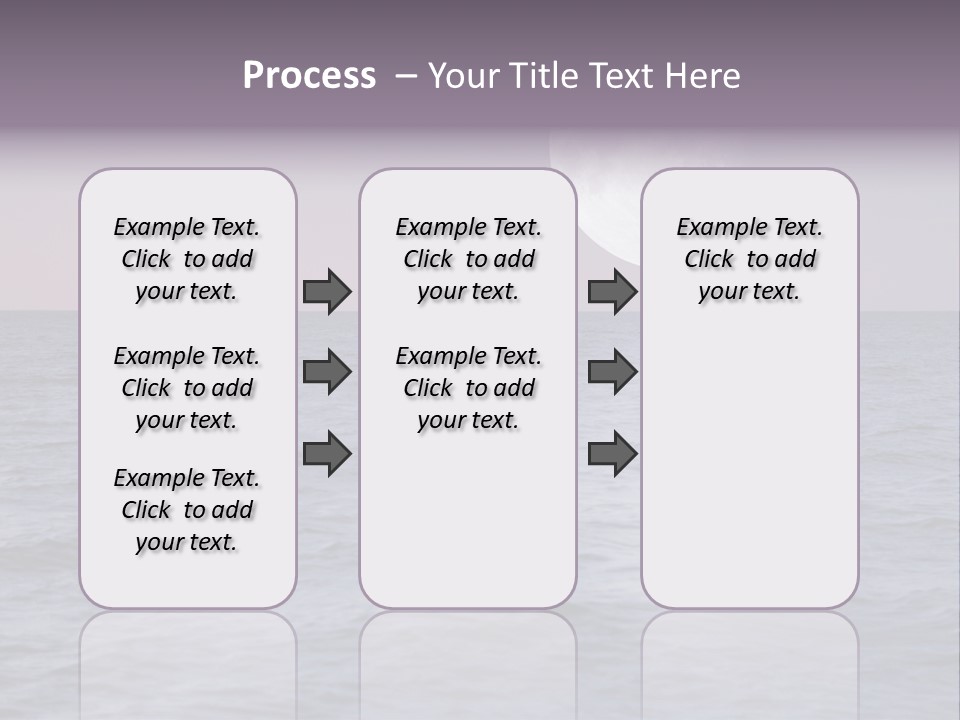 Dark Moonlight Ocean PowerPoint Template