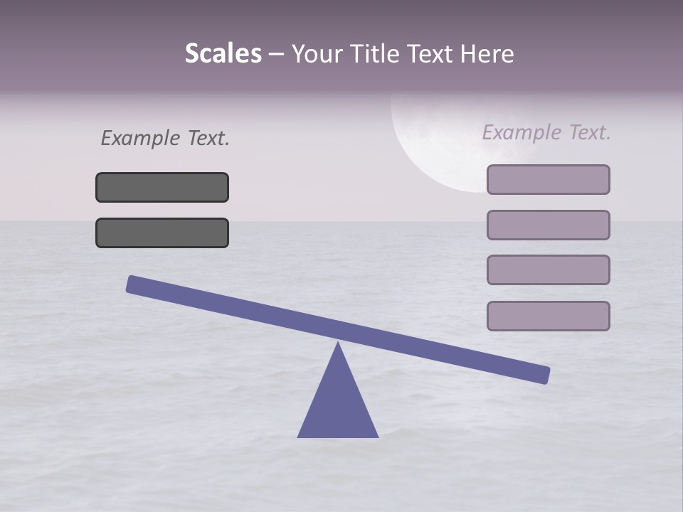 Dark Moonlight Ocean PowerPoint Template