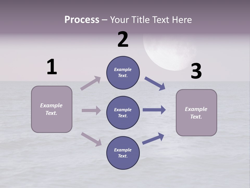 Dark Moonlight Ocean PowerPoint Template