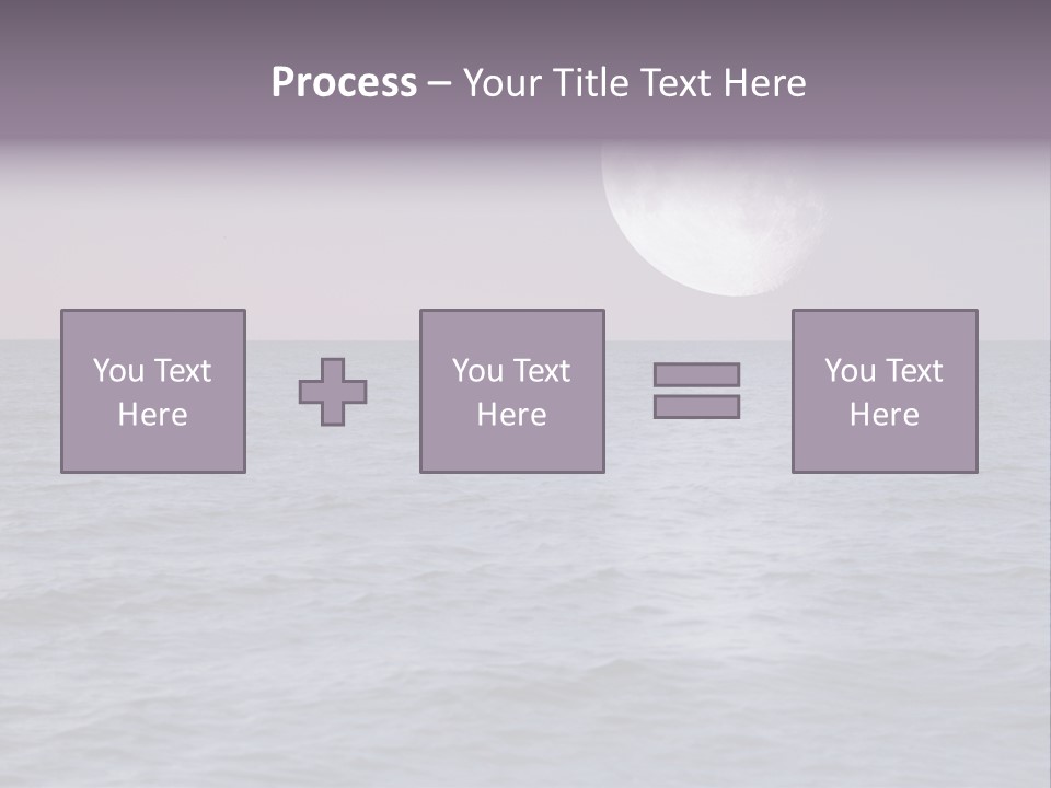 Dark Moonlight Ocean PowerPoint Template