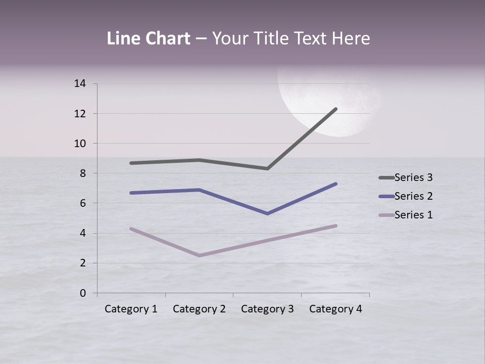 Dark Moonlight Ocean PowerPoint Template