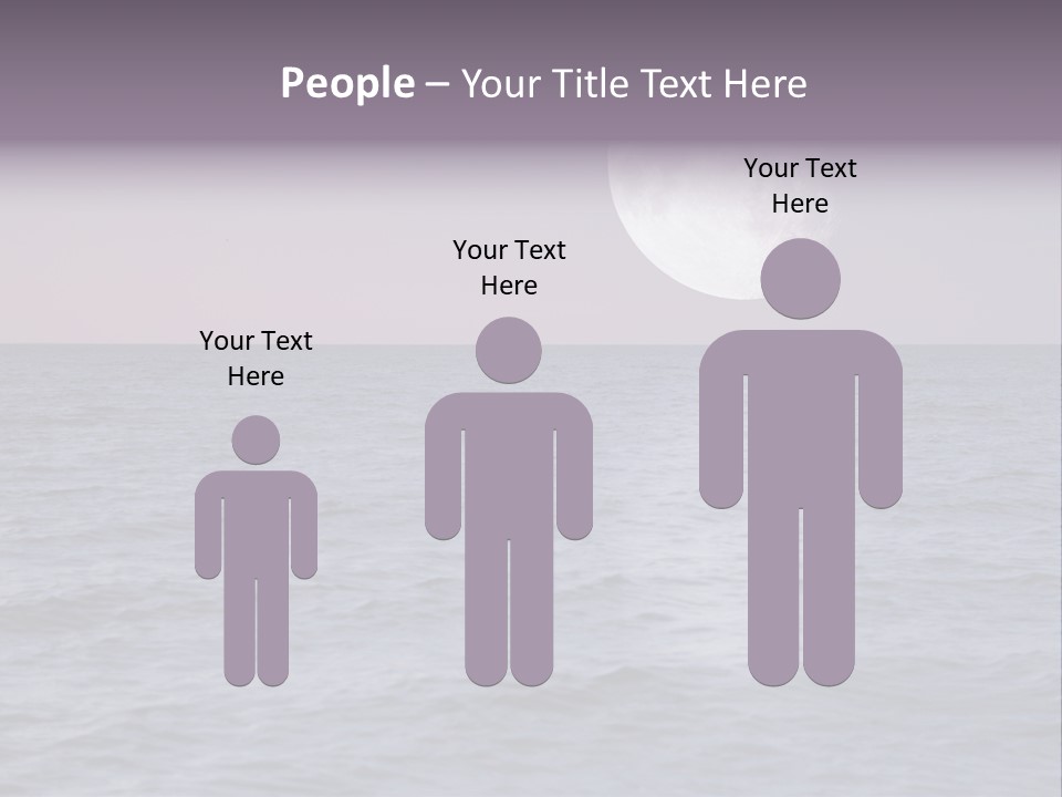 Dark Moonlight Ocean PowerPoint Template