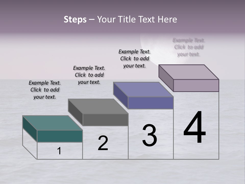 Dark Moonlight Ocean PowerPoint Template