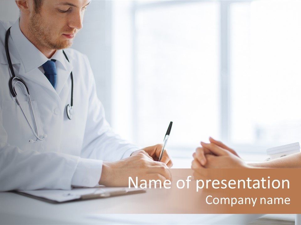 Man Clinic Hospital PowerPoint Template