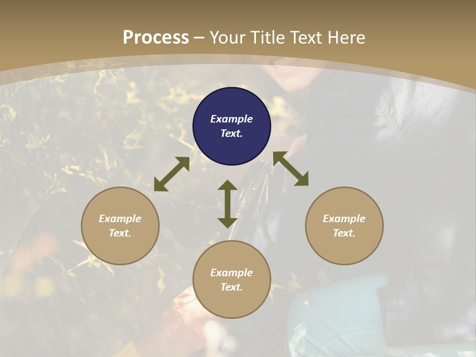 A Woman Sitting On The Ground With A Black Purse PowerPoint Template