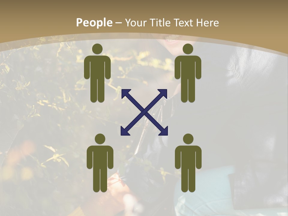 A Woman Sitting On The Ground With A Black Purse PowerPoint Template