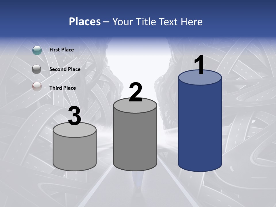 Straight Path Strategy Stay On Course PowerPoint Template