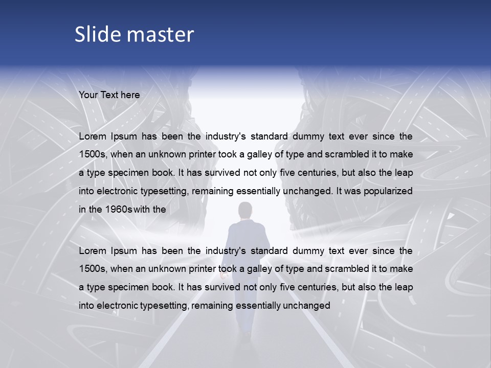 Straight Path Strategy Stay On Course PowerPoint Template