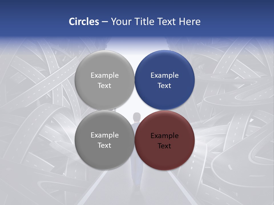 Straight Path Strategy Stay On Course PowerPoint Template