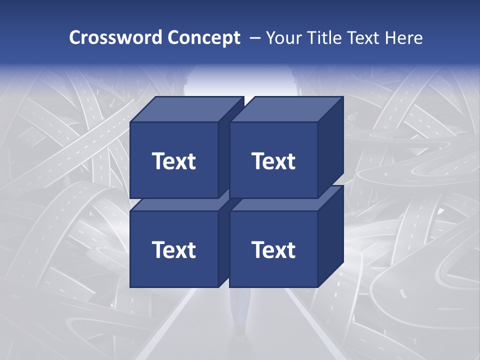 Straight Path Strategy Stay On Course PowerPoint Template