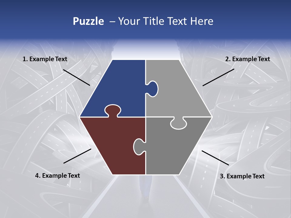 Straight Path Strategy Stay On Course PowerPoint Template