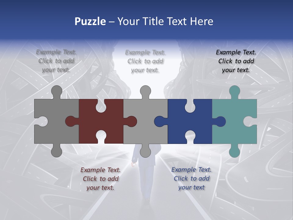 Straight Path Strategy Stay On Course PowerPoint Template