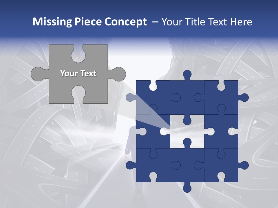 Straight Path Strategy Stay On Course PowerPoint Template