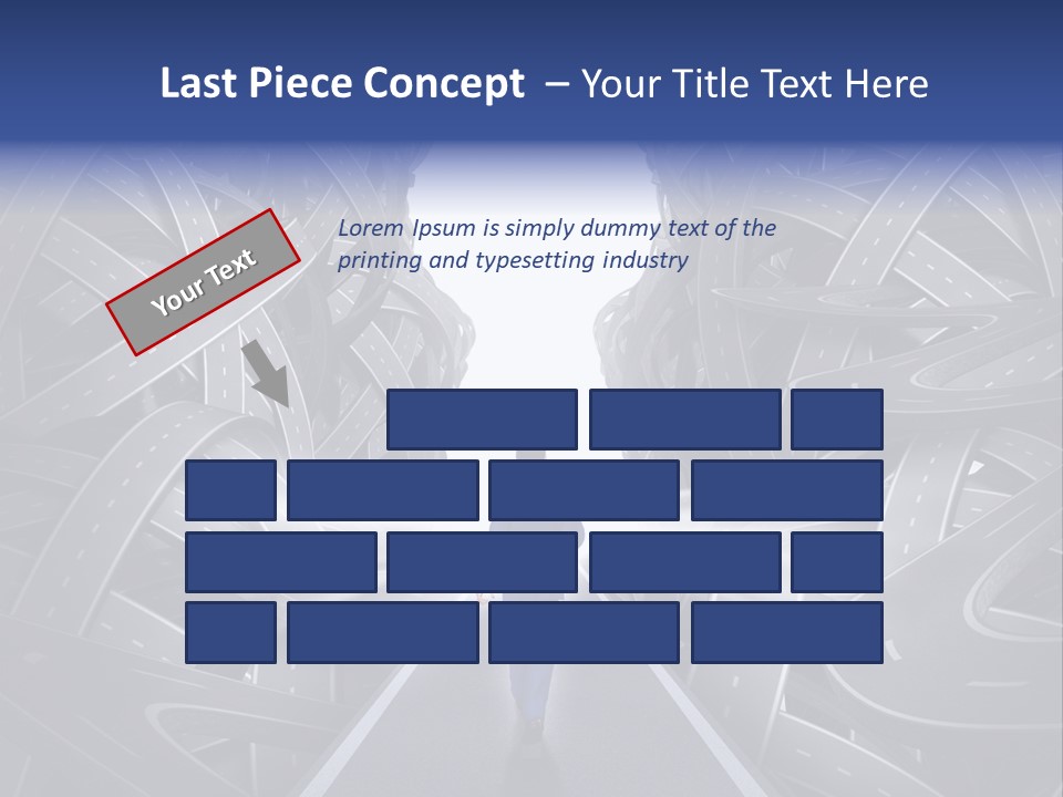 Straight Path Strategy Stay On Course PowerPoint Template