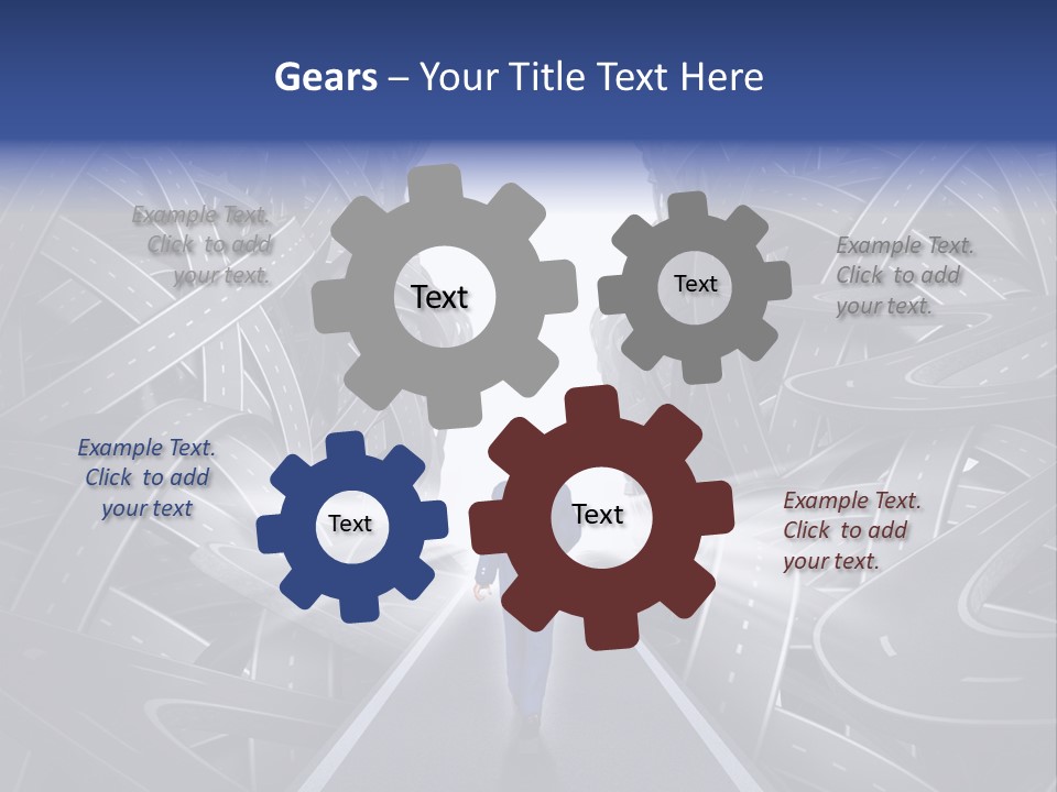 Straight Path Strategy Stay On Course PowerPoint Template