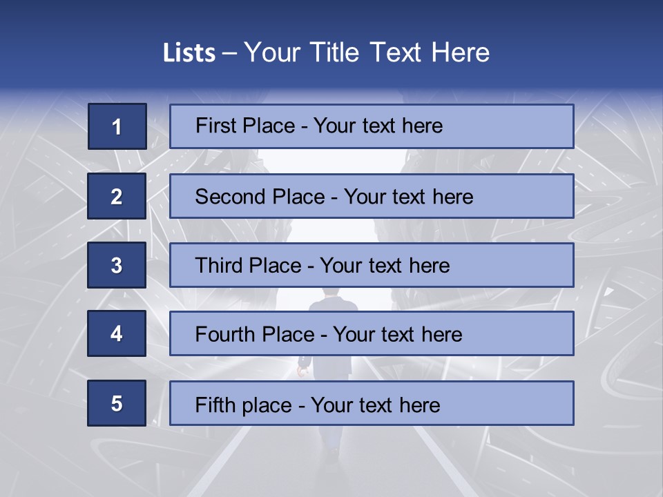 Straight Path Strategy Stay On Course PowerPoint Template