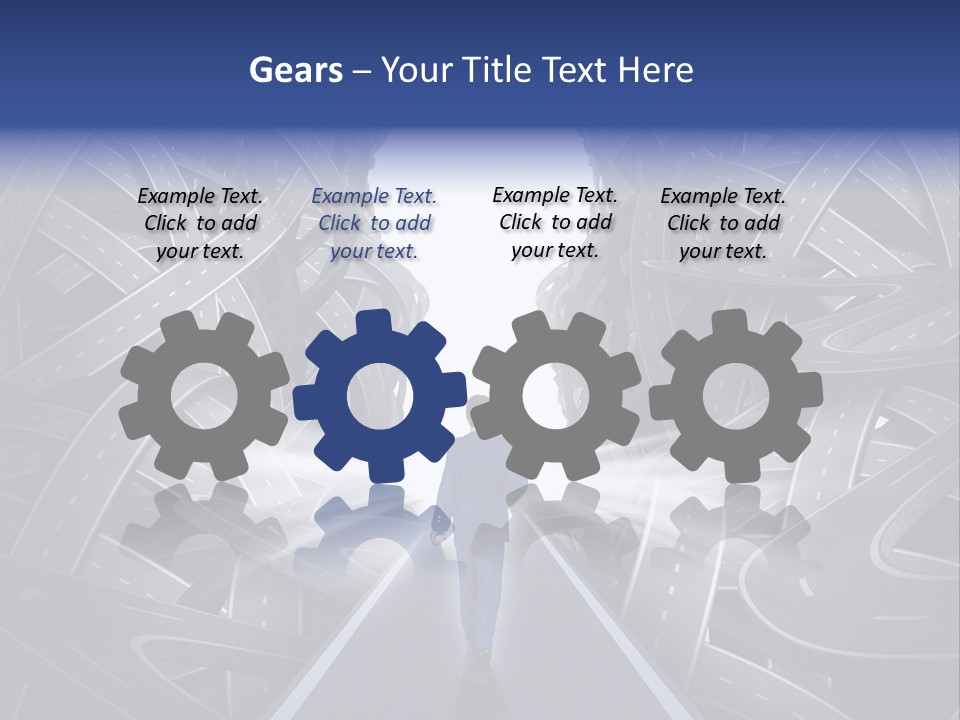 Straight Path Strategy Stay On Course PowerPoint Template