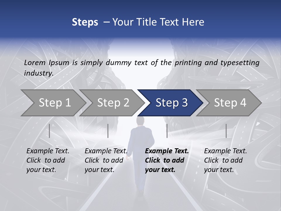 Straight Path Strategy Stay On Course PowerPoint Template