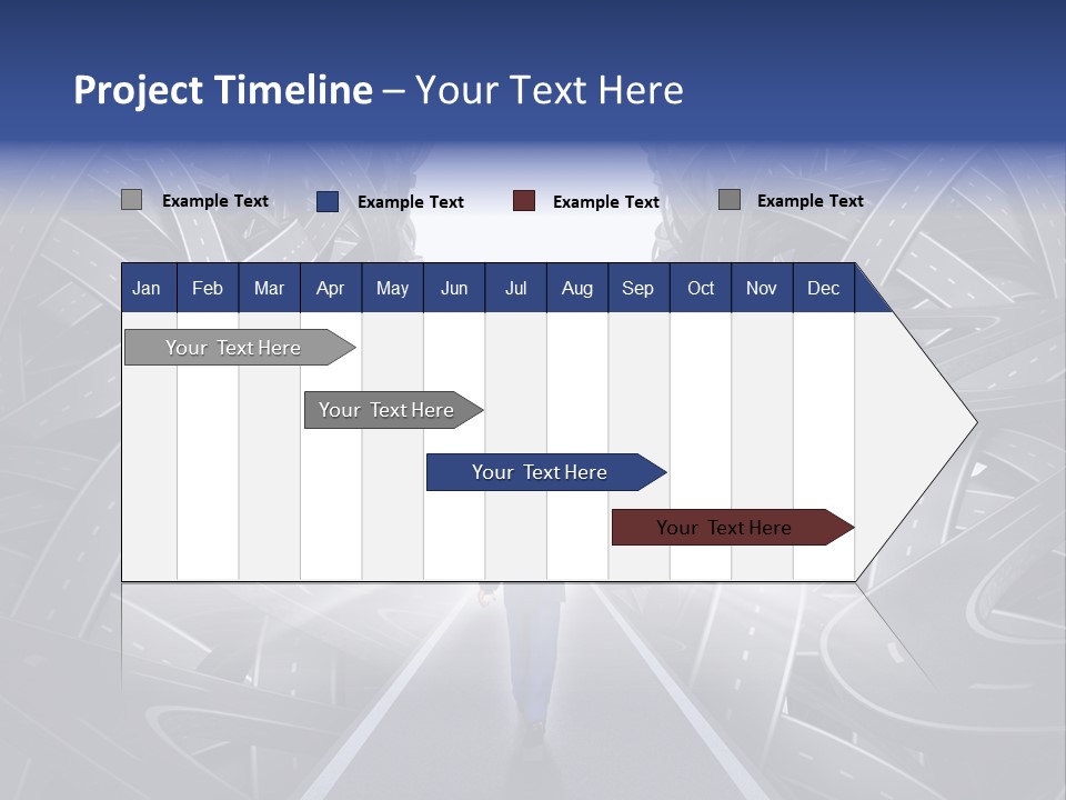 Straight Path Strategy Stay On Course PowerPoint Template