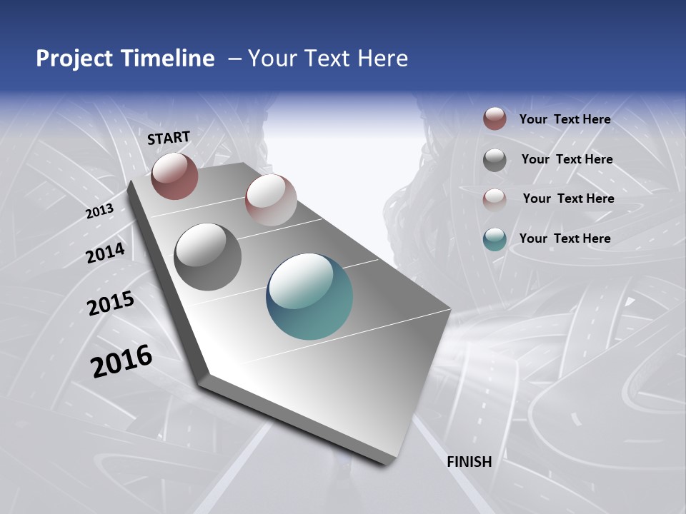 Straight Path Strategy Stay On Course PowerPoint Template