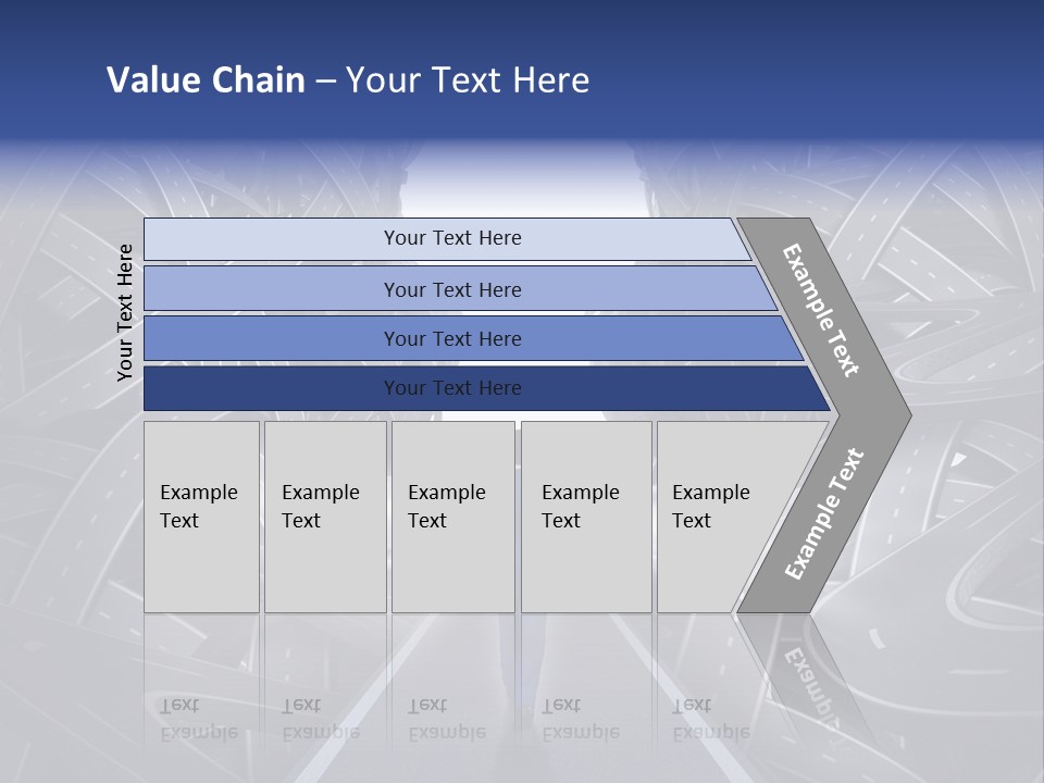 Straight Path Strategy Stay On Course PowerPoint Template