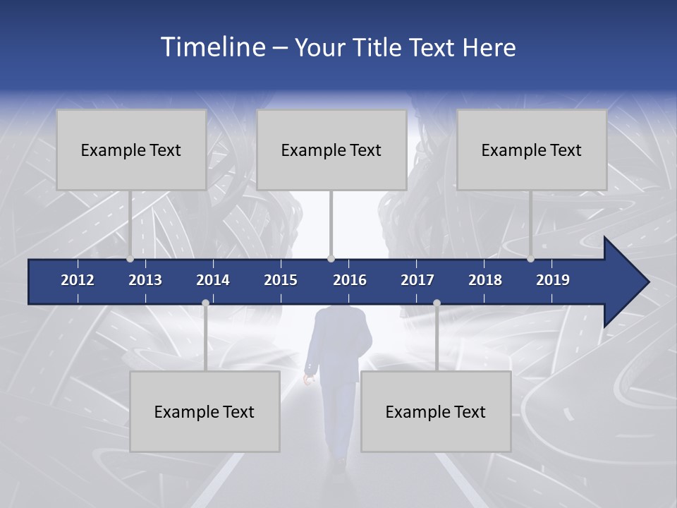 Straight Path Strategy Stay On Course PowerPoint Template